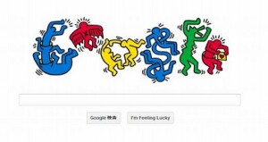 キース・ヘリング生誕54周年 (Googleホリデーロゴ)