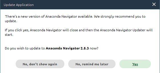 Anacondaのアップデート
